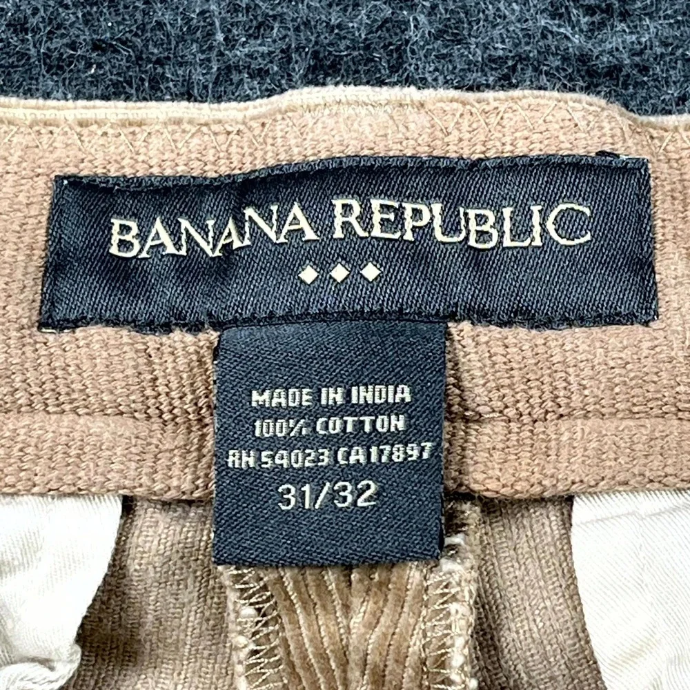 Banana Republic Corduroy Pants Mens 31x32 Tan Cotton Straight Leg Streetwear